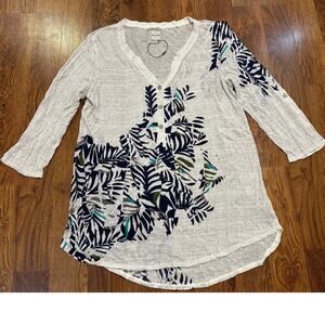 Nic + Zoe Cool Breeze Linen Blend Sweater - Size Medium Sweater Weather